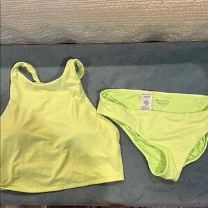 Athleta Lime Green Swim Set